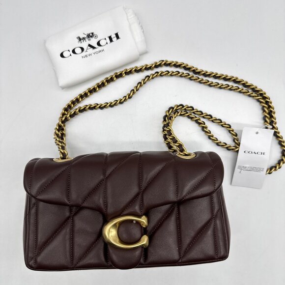 COACH Tabby 20 quilted leather mini convertible shoulder crossbody bag -Maple - Picture 6 of 12